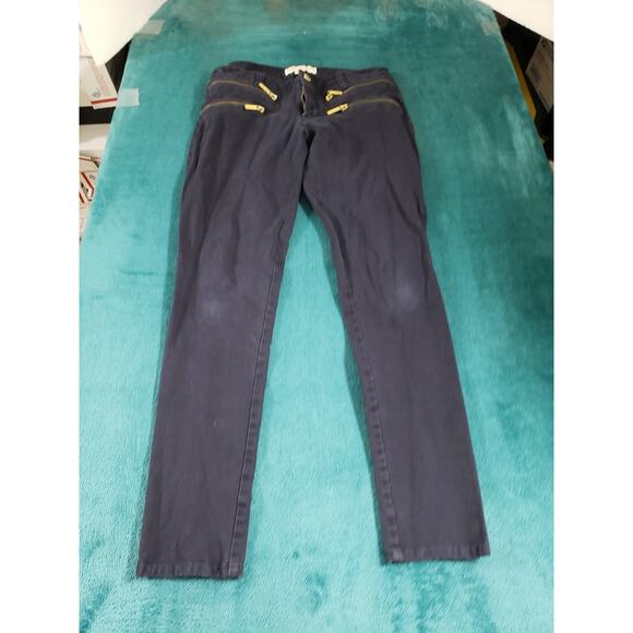 Michael Kors Jeans Size 2 Womens Blue Pants Denim Zipped Pocket Mid Rise Skinny - Picture 1 of 12